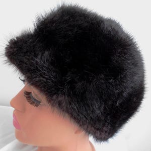 Vintage mink fur hat / vintage mink hat / vintage fur / winter woman fur accessories / retro fur hat / fur cap