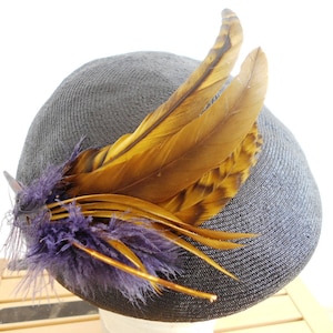 Vintage Ladies facsinator ,Exclusive black hat ,Hat for collectors and connoisseurs,Made in England
