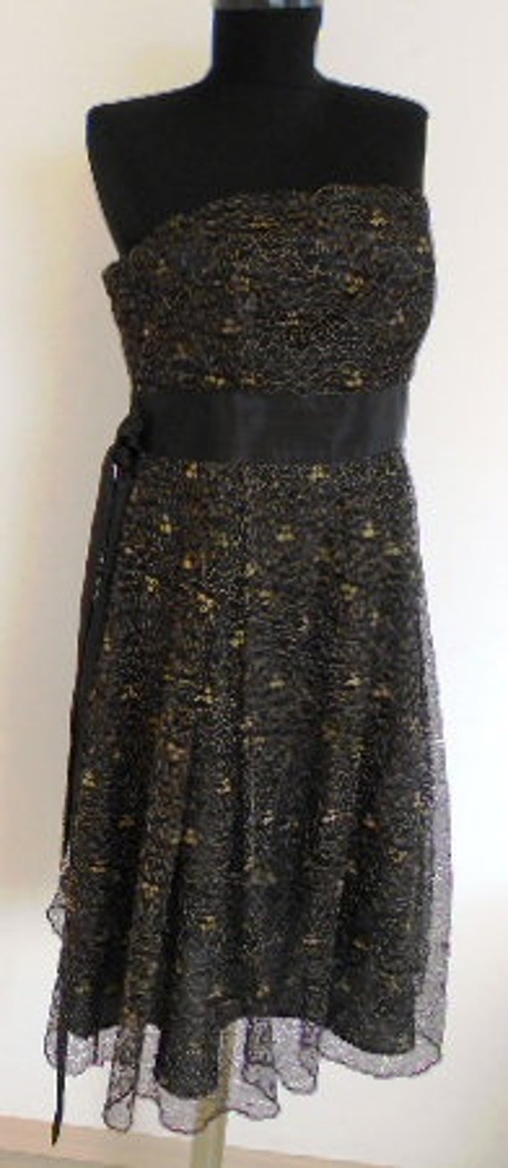 Vintage black dress VILA, Women's Cocktail Dress,… - image 7