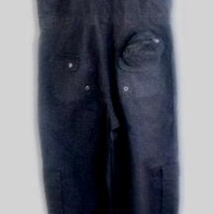 YAYA HYPE S overalls, Vintage dark gray overalls, Cotton and linen overalls image 4