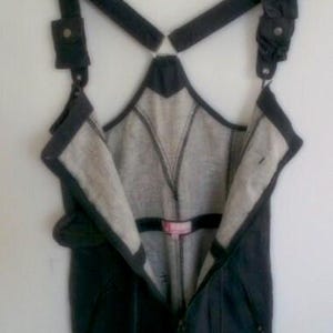 YAYA HYPE S overalls, Vintage dark gray overalls, Cotton and linen overalls image 3