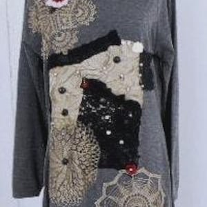 Tunique bohème romantique, Tunique asymétrique, Mode bohème chic, Art mignon à porter, Plus que 1 disponible, Fait main