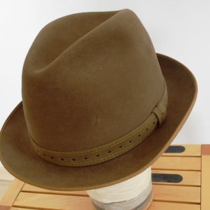 Vintage Mens Hat ,MAYSER HATS,Beige Wool Felt  Hat, Wool Felt Fedor,Hat for collectors and connoisseurs