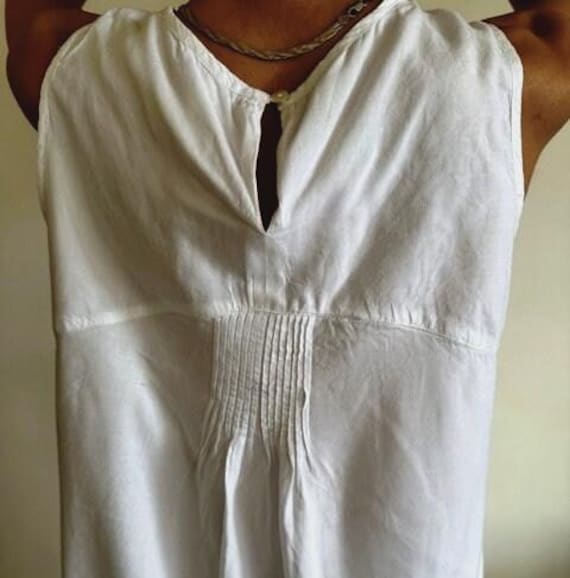 Vintage ESPRIT White Cotton Dress White Sleeveless Short Dress Beaded Dress Modern Eco Loose Dress Cotton Dress. Vintage ESPRIT White Cotton Dress White Sleeveless Short Dress Beaded Dress Modern Eco Loose Dress Cotton Dress.