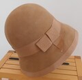 Vintage Ladies hat ,Ans Eddens.DORDRECHT,Beige Wool Felt  Hat, Wool Felt Fedora Hat,Hat for collectors and connoisseurs
