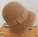 Vintage Ladies hat ,Ans Eddens.DORDRECHT,Beige Wool Felt  Hat, Wool Felt Fedora Hat,Hat for collectors and connoisseurs 