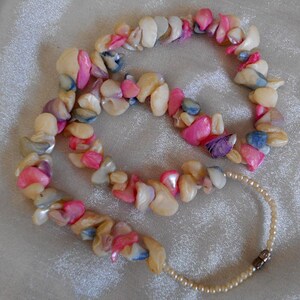 Collar de joyería vintage de los años 90, collar de conchas marinas imagen 5