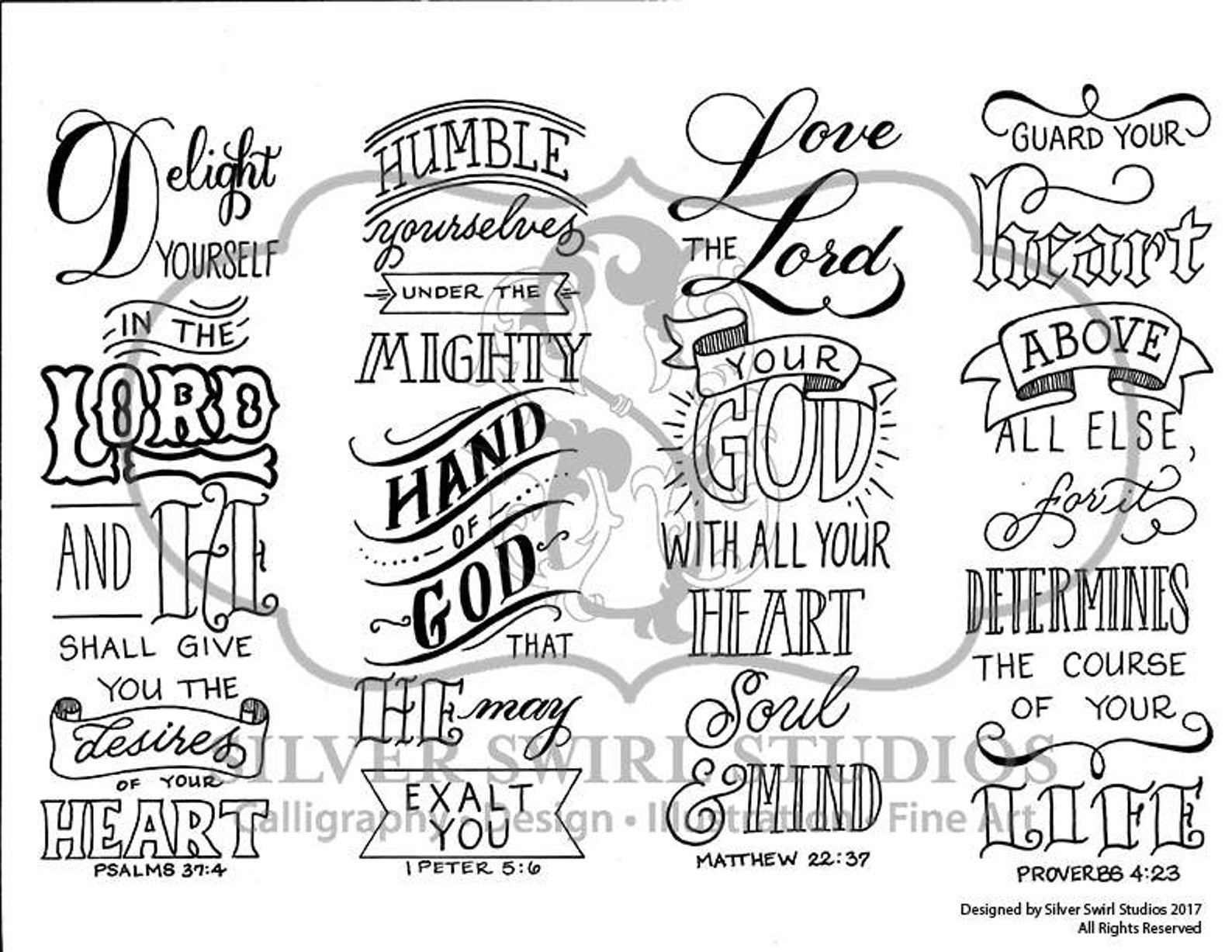 Bible Journaling Template Package 4 - Etsy
