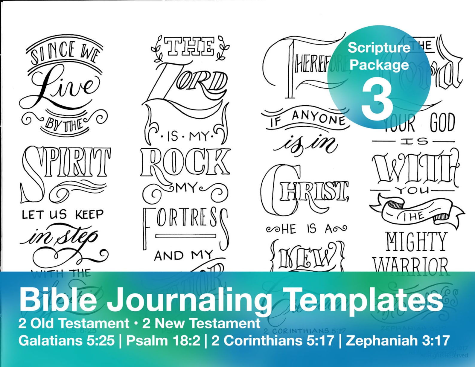 Bible Journaling Template Package 3 - Etsy