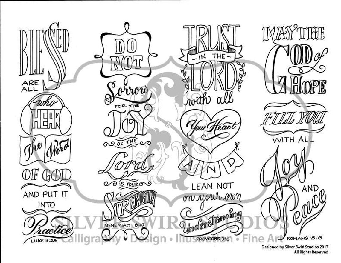 Bible Journaling Template Package 2 - Etsy