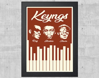 Herbie Hancock, Ray Charles, Stevie Wonder - Music Poster