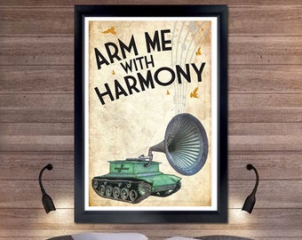 Arm Me with Harmony Poster – 90s Hip Hop Lyrics Wall Art