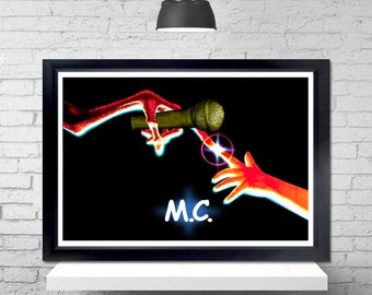 E.T. MC - Poster, 80s, Movie, Print, Wall Art, Halloween