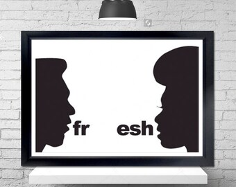 Fresh Poster - the electric company, silhouettes, illustrations, hip hop, music, 70s