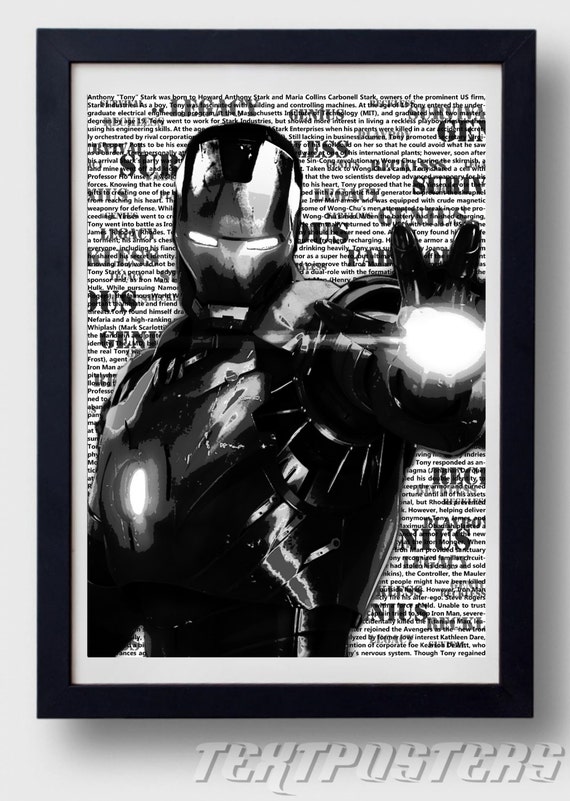 Iron Man Text Poster