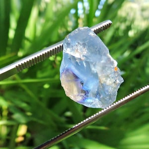 Rare Blue Fluorite from France (.80” / 19mm, 16g) | Raw Crystal, Rough Mineral Rock, La Barre Geode, Gift