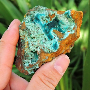 AA+ ruw mineraal rosasite-specimen – 3 inch, 140 g middelgroot | Zeldzame unieke vondst uit Mexico