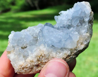 Celestite Crystal  Madagascar, 3.15" Inch 310 gm Natural Stone Store Shop  Rocks & Geodes Mine Raw Birthday Gift Rough Mineral