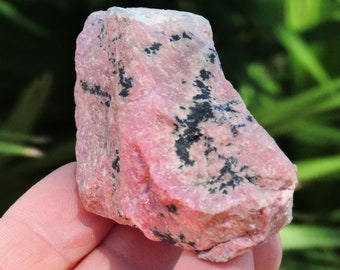 Beautiful 2.7" Pink Rhodonite Specimen from Bulgaria: A Stunning Addition to Your Collection 152gm Store Shop Mineral  Rocks & Geodes