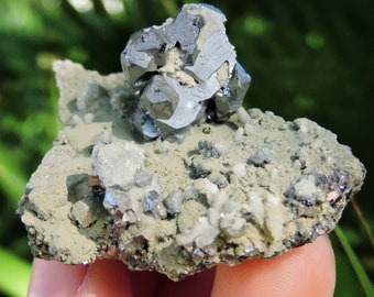 Exceptional Galena Mineral Specimen from Bulgaria, 2.3" Inch 80gm Raw Crystal Stone for  Birthday , Rocks & Geodes