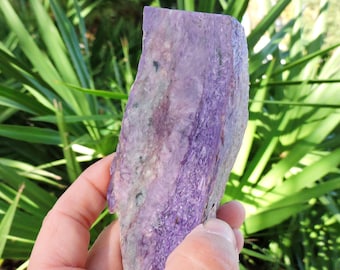 Exquisite 5.5" Raw Charoite Stone Specimen from Siberia: Perfect for Gifting or Display