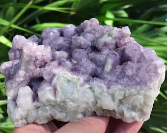 Cúmulo de cuarzo espíritu lavanda (cuarzo cactus) de Sudán / Ejemplar mineral de colección (748 g)