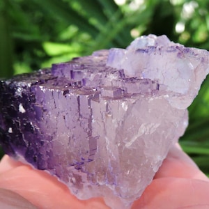 Raw Purple Fluorite Crystal – 2.8&quot; & 193g | Mexican Mineral Specimen | Chakra, Geode, Display Stone