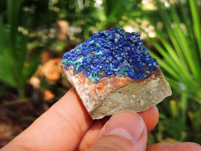 Blue Azurite Mineral from Morroco, 1.6 Inch 76gm Stone Raw Store Shop Rocks & Geodes image 1