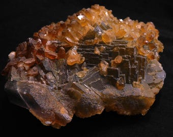 Honey‑Brown Fluorite Cluster – Pakistan Cubic Collector Piece (950 g, 6”)