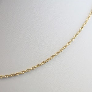 14Kイエローゴールドロープチェーンネックレス 18インチ ソリッドゴールドロープリンクチェーン ファインジュエリー
