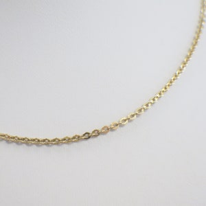 14K Yellow Gold Chain Necklace 20 Inch | Solid Gold Layering Chain | Unisex Gold Chain | 2.6MM Yellow Gold Necklace