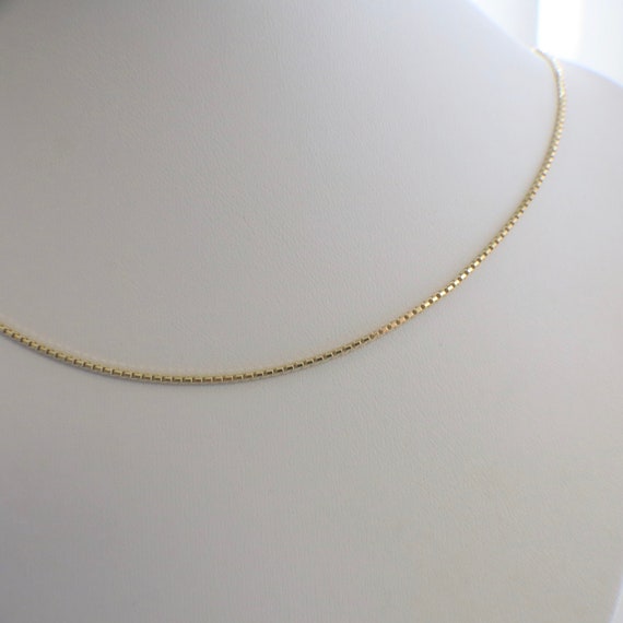 14k yellow gold box chain 18 inch deals