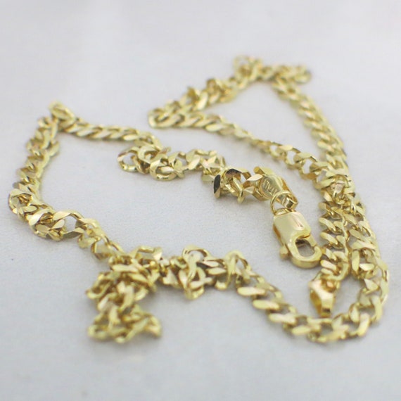 14K Yellow Gold Mens Curb Chain 18 Inches Long He… - image 1
