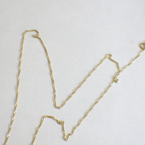 14K Yellow Gold Singapore Chain Necklace 18 Inch Fine Jewelry