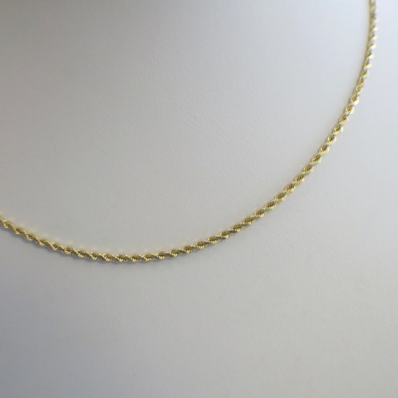 20 Inch 14K Yellow Gold Rope Chain Necklace Heavy Chain - Etsy