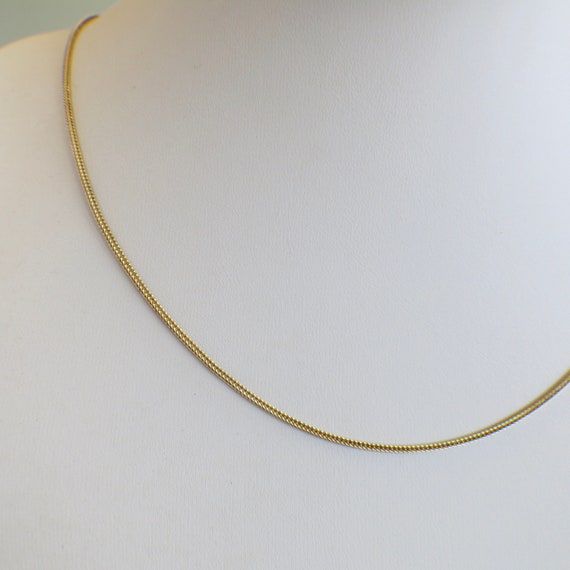 14K Yellow Gold Herringbone and Box Chain Special… - image 1