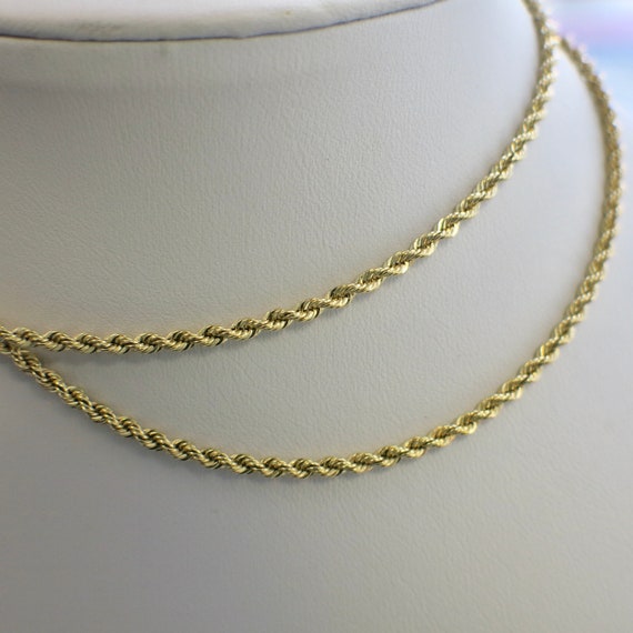 14k Yellow Gold Rope Chain Necklace 24 Inches Long -  Canada