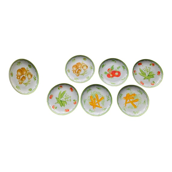 Vintage Taste Setter by Sigma “Victory Garden" Plates- Set of 7, Free Domestic shipping!!!
