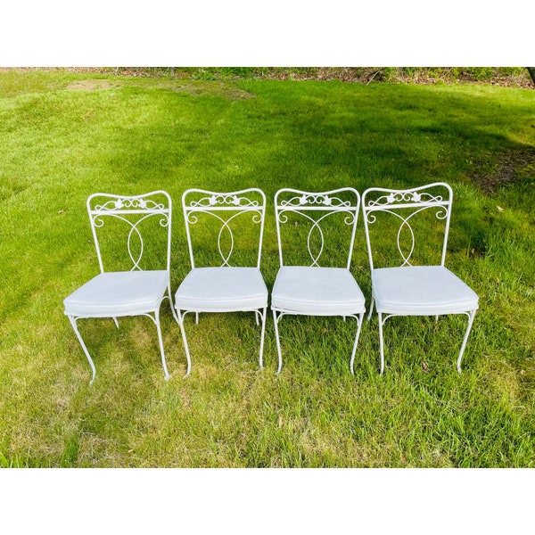 White Wrought Iron Patio Furniture - Etsy