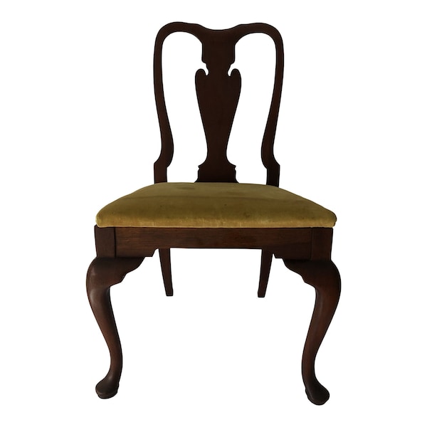 Vintage Solid Cherry Wood Queen Anne Style Side Chair ,150 Miles From Our zip code(06426) To yours  Free Shipping !