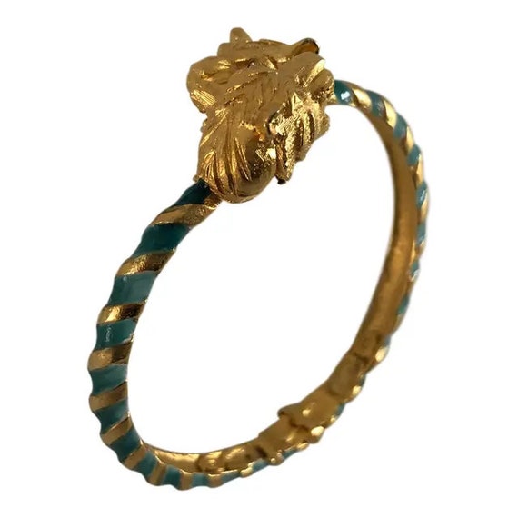 Vintage Hattie Carnegie Tigers Clamp Bracelet, FR… - image 1