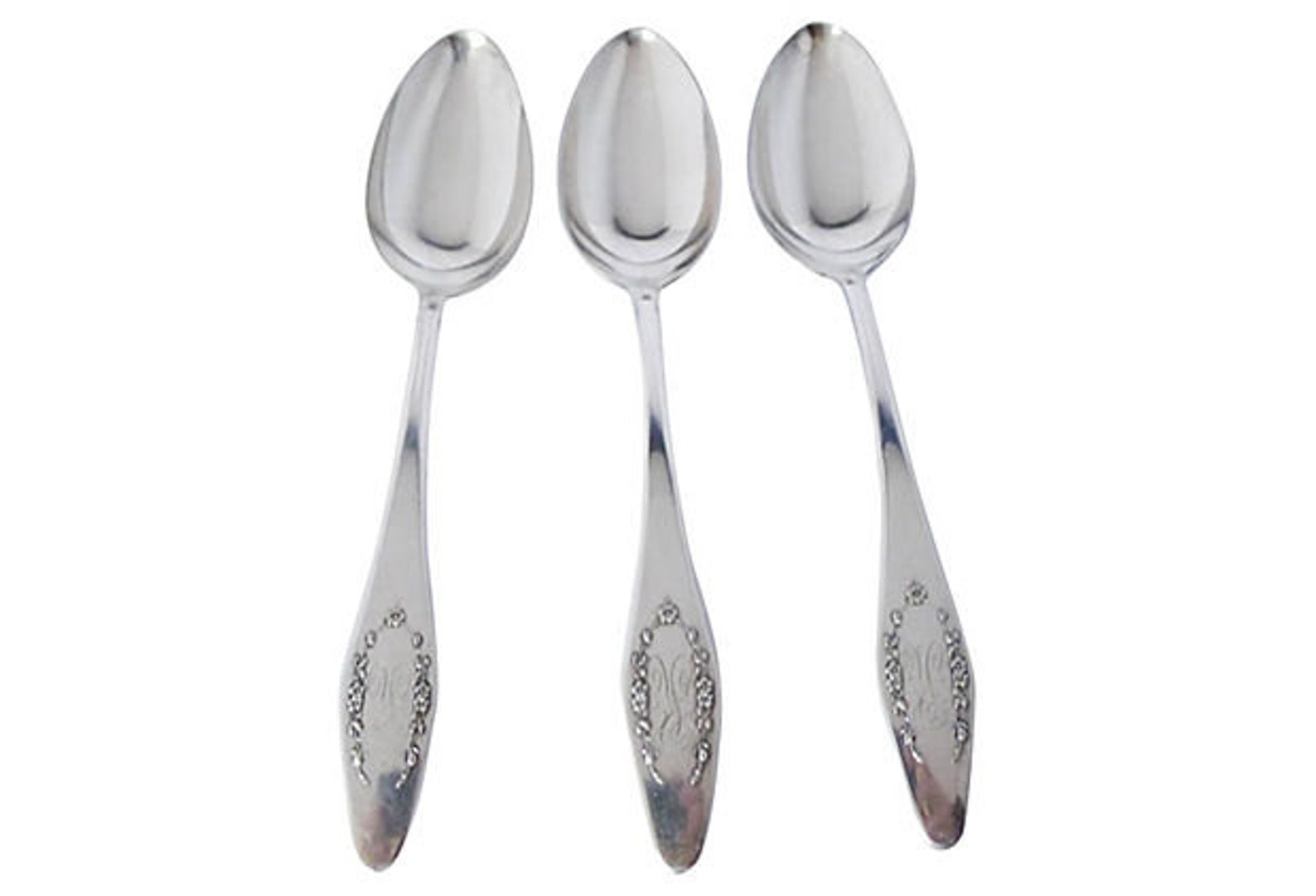 Antique Cambridge Chicago Serving Spoons Set of 3 Monogram Etsy