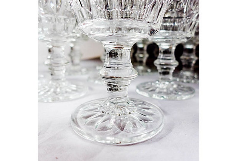Vintage Set of 9 Clear Sherry /Wine Glasses Sterling Crystal Classique 3 X 4H Excellent image 4