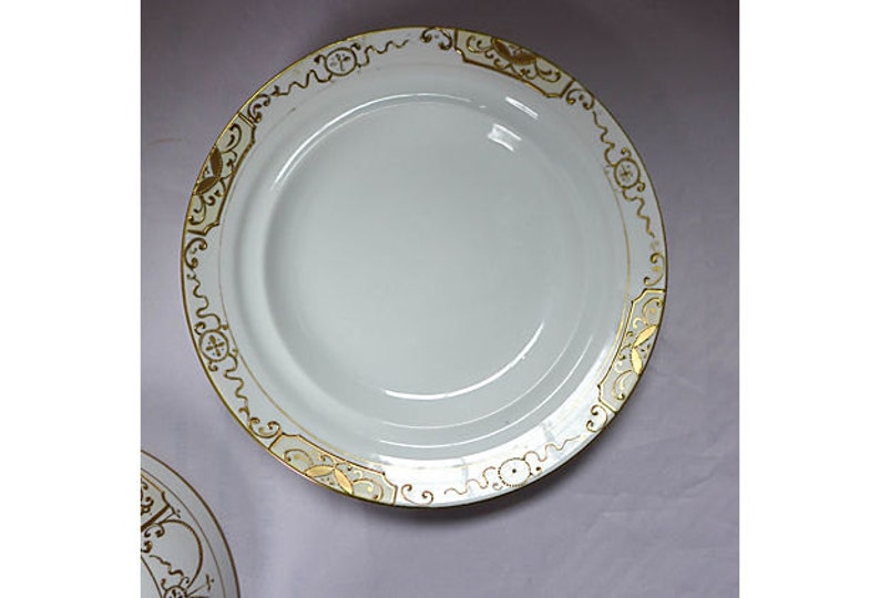 Antique Nippon Butter Dish in White /& Gold Decorated FREE Domestic Shipping!
