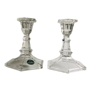 Lenox Clear Glass Lenox Made Expressly Candle Holders - A Pair