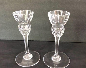 Vintage Marquis by Waterford Palladio Fine Crystal Candlesticks- a Pair FREE DOMESTIC SHIPPING!!!