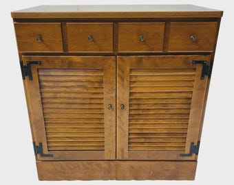 80's Vintage Ethan Allen Maple Nightstand / Bedside Table
