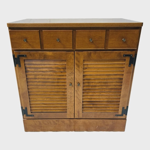 80's Vintage Ethan Allen Maple Nightstand / Bedside Table