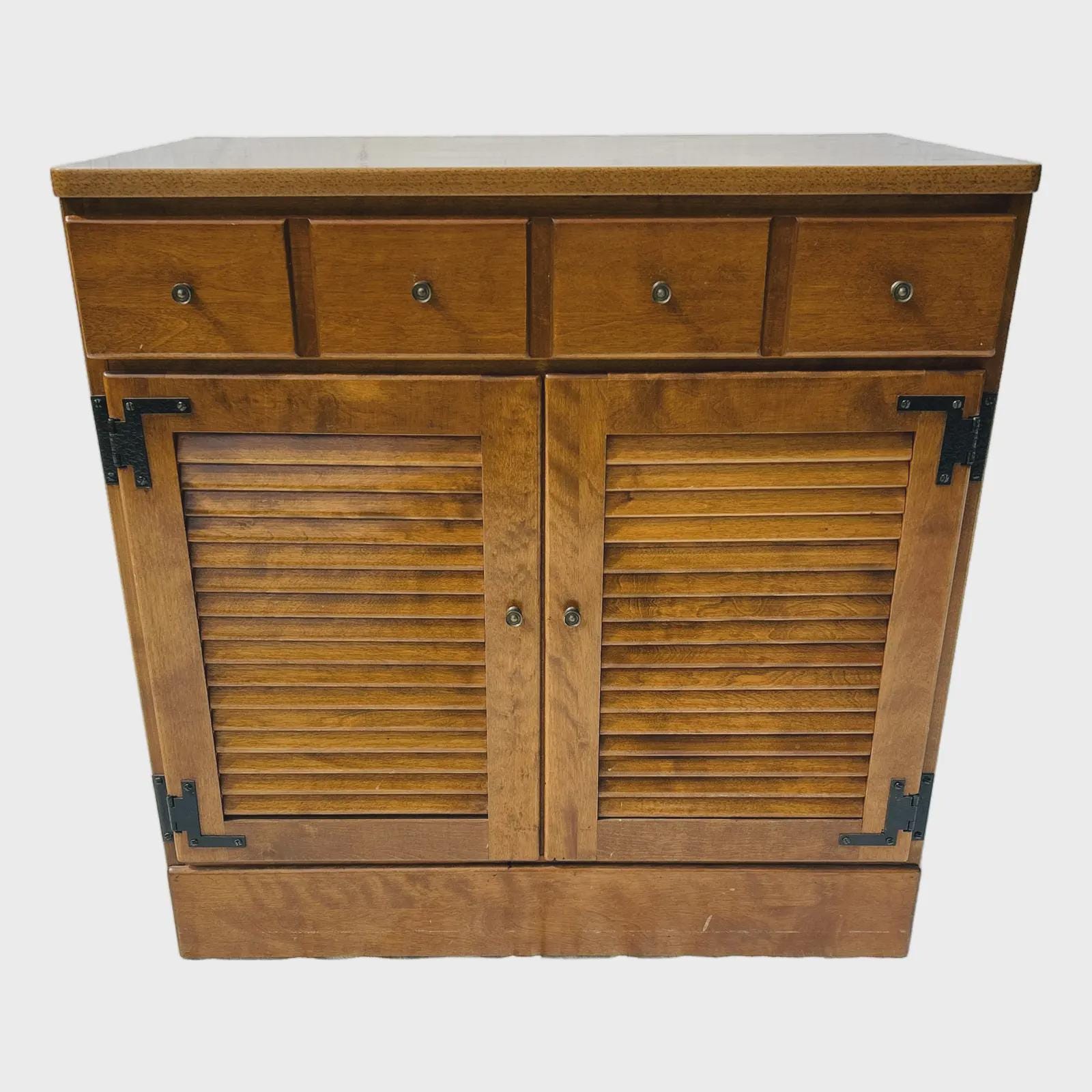80's Vintage Ethan Allen Maple Nightstand / Bedside Table
