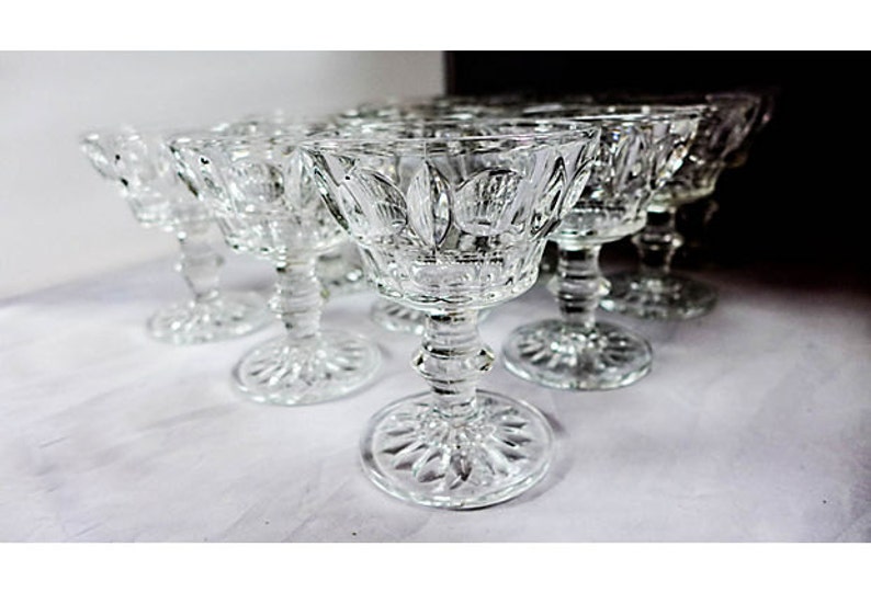 Vintage Set of 9 Clear Sherry /Wine Glasses Sterling Crystal Classique 3 X 4H Excellent image 5